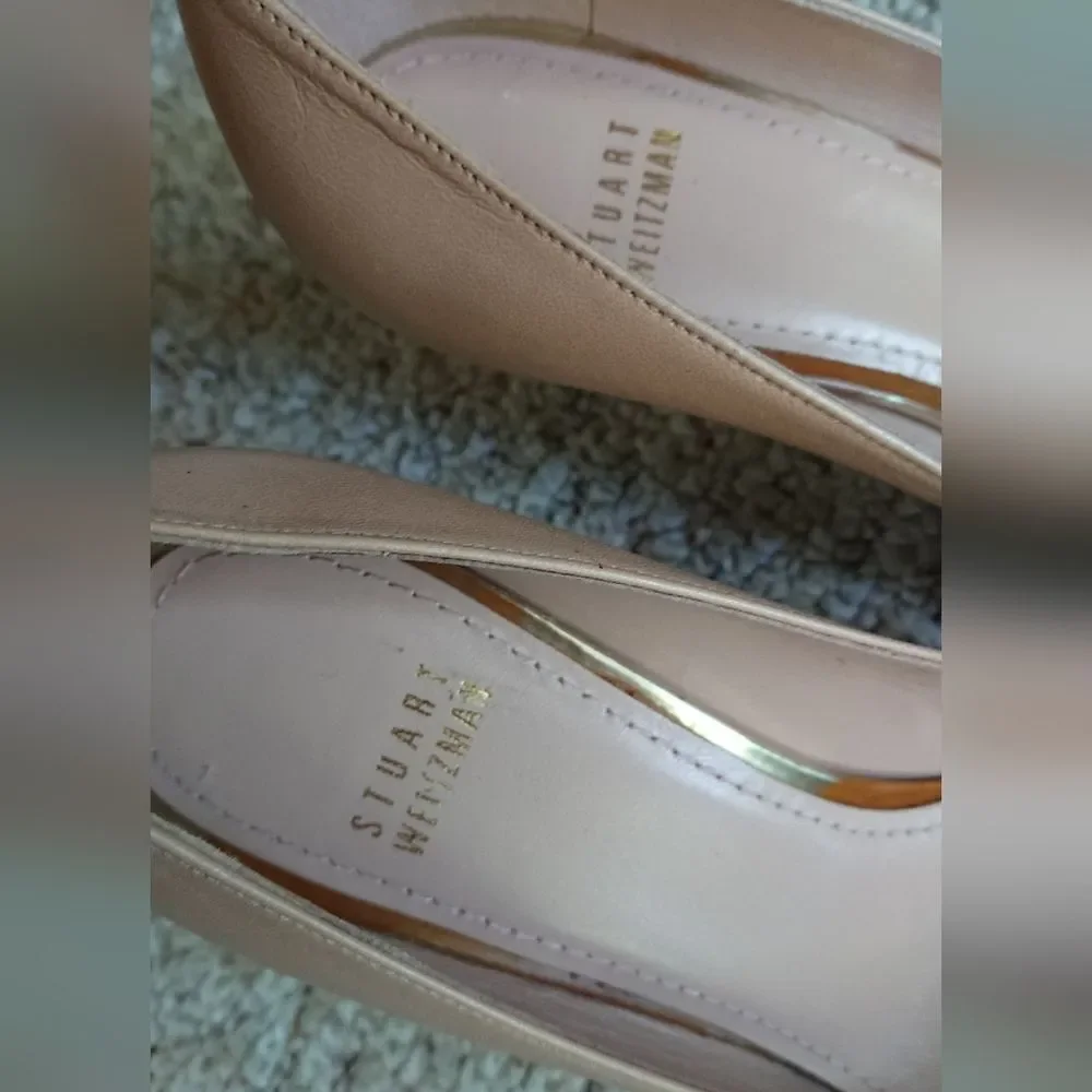Stuart Weitzman Threads Ruched Pointy Pump size 8 M